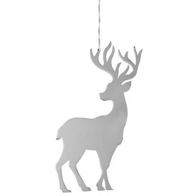 Fink Deko Rentier Edelstahl zum Aufhängen 30 cm Baumschmuck Fenster- & Wanddeko - Bild 1 von 2