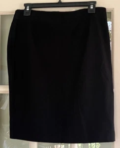 Schwarzer Bleistiftrock von Eileen Fisher, waschbar Stretchkrepp, Gr. PL, neu - Bild 1 von 6