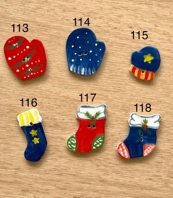 Mill Hill Style Ceramic Buttons (Handmade) - Image 1 of 4