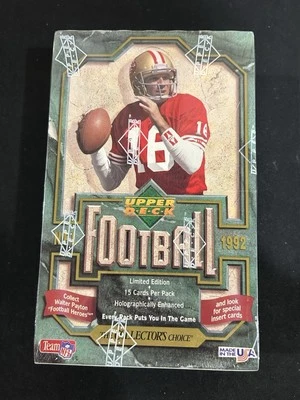 1992 Upper Deck Low Series Factory Sealed Wax Box 36 Packs Walter Payton Auto - Image 1 of 4