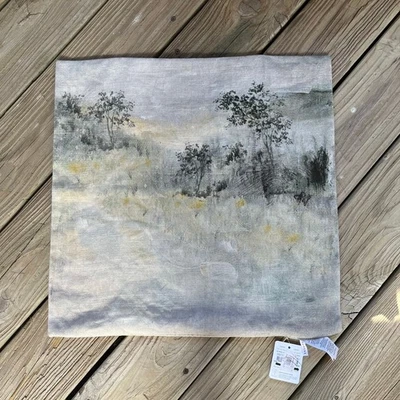 Pottery Barn Meadow Print Pillow Cover 20" X 20" Watercolor Print. NEW - Image 1 of 4