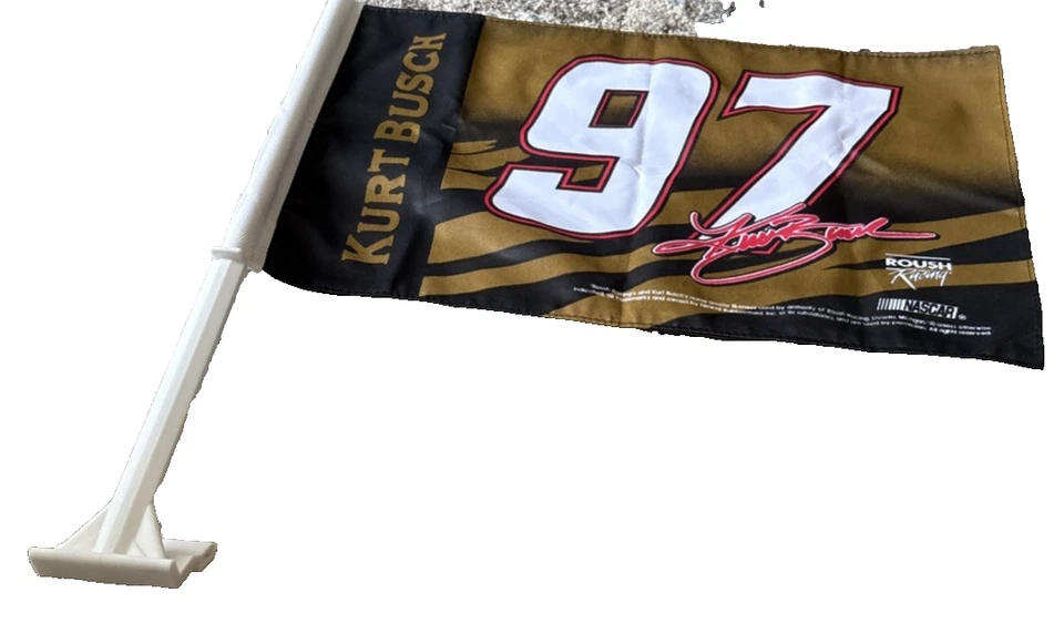 KURT BUSCH # 97 SHARPIE DOUBLE SIDED 11 by 18 CAR FLAG ! FAST SHIPPING !! - Image 1 of 1