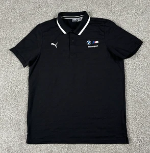 Puma Polo Shirt Mens Large Black BMW Motorsport Sport Racing Team M3 Car Casual - Picture 1 of 9