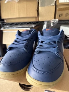FJ1674-400 Nike SB Dunk Low Pro ISO Orange Label Navy Gum Hellbraun Herren Größe 11 - Bild 1 von 9