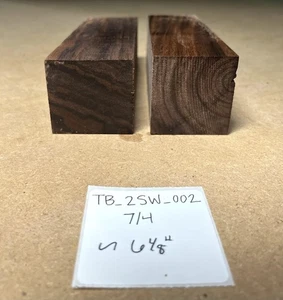 2 Black Walnut Turning Blanks | 6" x 1.75" x 1.75" | Kiln Dried | TB_2SW_002 - Picture 1 of 3