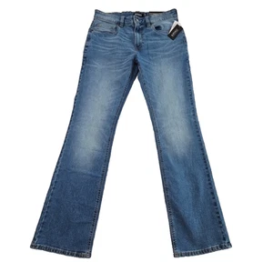 Buffalo David Button Boot Cut King Jeans Herren 32x32 Medium Wash Neu mit Etikett NEU Stretch - Bild 1 von 19