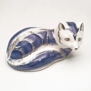 Royal Crown Derby Arctic Fox Platinum Briefbeschwerer - Bild 1 von 1