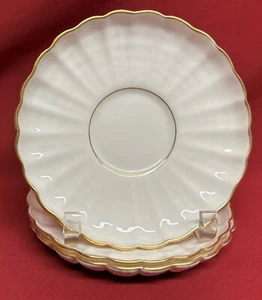 Lenox (3) Tea Cup Saucers Scalloped w/Gilt Trim-M891 - Picture 1 of 2