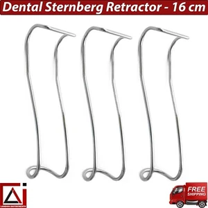 STERNBERG LIP & CHEEK RETRACTOR METAL 16CM IMPLANT SURGICAL INSTRUMENTS 3 PCS CE - Imagen 1 de 5