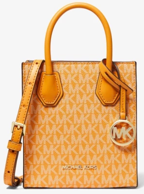 Bolso Bandolera Michael Kors Mercer XS NS Shopper Amarillo Logo 35T1GM9C0I NUEVO CON ETIQUETAS $348 Foto 1 de 4