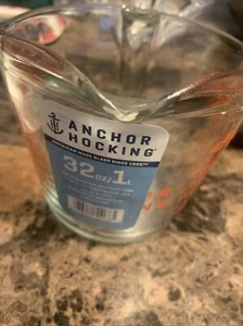 2 Anchor Hocking 4 cups Glass Clear Measuring Cup - Picture 1 of 3