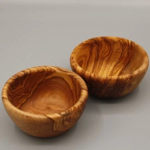 Tazones de cereales de madera de olivo, 14 cm, JUEGO DE 2 - Imagen 1 de 5