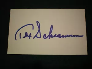 Tex Schram Autographed / Signed 3x5 Card - Picture 1 of 1