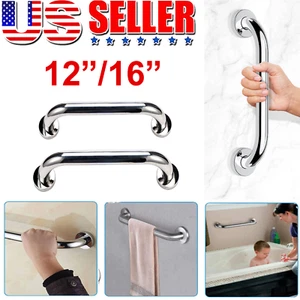 12/16" Stainless Steel Grab Bar Bathroom Safety Handicap Shower Handle Support - Picture 1 of 12