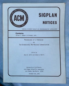 ACM Sigplan 1972 Los Alamos comunicazione bidimensionale uomo-macchina - Foto 1 di 8