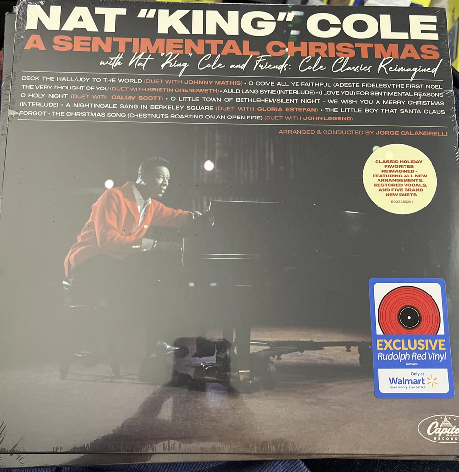 NAT KING COLE A Sentimental Christmas Red Vinyl LP  New Sealed - Image 1 of 1