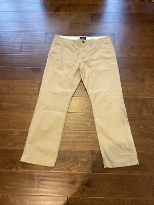 Mens American Eagle Outfitters Khaki Pant 36X32 Inseam 31 Tan Khaki Straigh BU12 - Image 1 of 4