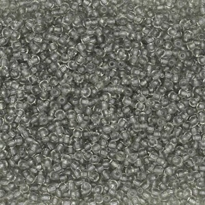 Cuentas de semillas de vidrio gris transparente checo 12/0 - Imagen 1 de 1
