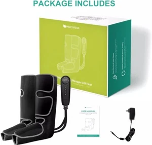 Medcursor Air Compression Leg Massager with Heat, Calf and Foot Massager - Picture 1 of 9