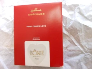 Hallmark Keepsake "First Comes Love" 2020 Porcelain Ornament NEW OTHER - Picture 1 of 1
