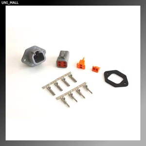 Deutsch DTP 4-Pin Genuine Flange Connector & Gasket Kit, 12-14AWG Contacts, USA - Picture 1 of 3