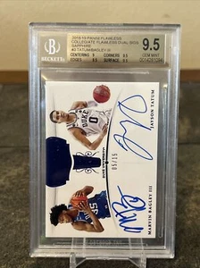 2018-19 Flawless Dual Signatures Sapphire Jayson Tatum Marvin Bagley /15 BGS 9.5 - Picture 1 of 2