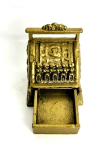 Dollhouse Miniature Metal Cash Register Gold Color 1:12 1 1/2”H x 1 1/4” W - Picture 1 of 13