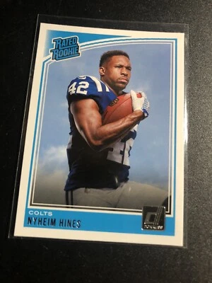 2018 Donruss #327 Nyheim Hines Indianapolis Colts RC Rated Rookie Qty - Image 1 of 2