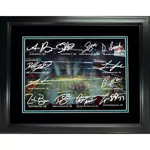 Framed Philadelphia Eagles Super Bowl LIX 59 Facsimile Team Signed 11"x14" Photo - Picture 1 of 1