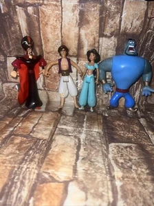 Vintage Disney Aladdin Action Figure Lot 1992 Mattel Genie Jasmine Aladdin 5” - Picture 1 of 7
