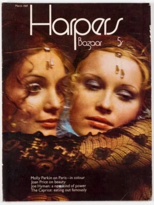 Sarah Moon QUANT Peccinotti HARPER'S BAZAAR March 1969 Kellie Wilson RABANNE vtg - Image 1 of 4
