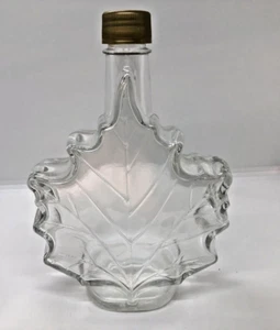 Ahornblattförmige Glasflasche leer Ahornsirup klar 8 Zoll gebraucht keine Mängel - Bild 1 von 9