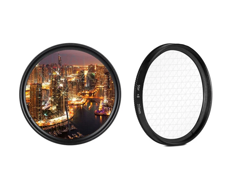 dHD DIGITAL Marken Sternfilter 8x Gitterfilter 8 fach Stern Filter Star 77mm 77