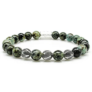 African Türkis 925 Sterling Silber Armband Bracelet Perlenarmband Beads Kugel  - Bild 1 von 13