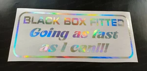 BLACK BOX Fitted Funny Novelty Hologram Neo Chrome Car Vinyl Sticker Decal ref:1 - Picture 1 of 4