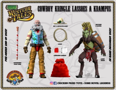 Weird Western Tales escala 1:18 (4") Cowboy Kringle Lassoes the Krampus (paquete de 2) Foto 1 de 2