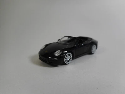 Minichamps 1:87 2013 Porsche 911 Carrera S Cabrio Nero Modello Fisso - Immagine 1 di 4
