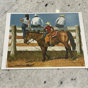 Daydreaming Print - George Boutwell Signed Numbered Cowboy Horse Texas - Picture 1 of 5