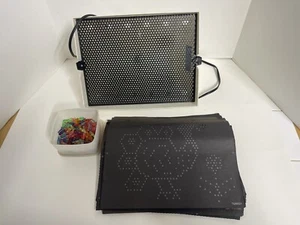 Vintage Lite Brite Original Box Milton Bradley 1986 **Tested** Pegs Sheets Box - Picture 1 of 10