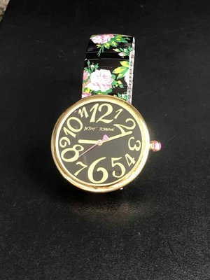 Betsey Johnson BJ00039-05 Analógico Floral Rosa Acero Inoxidable Fondo de Caja Foto 1 de 4