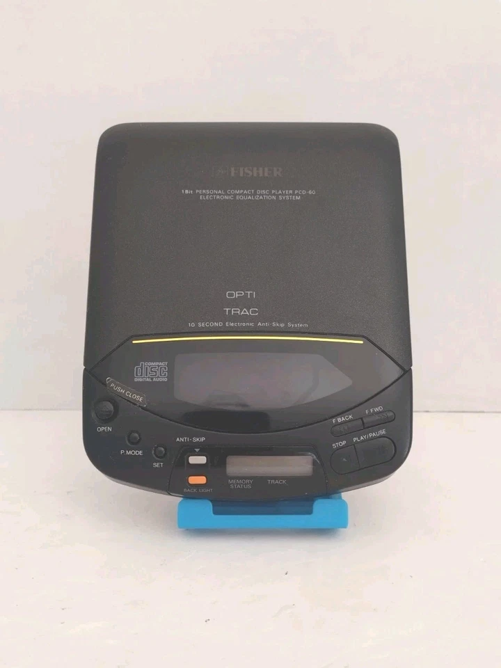 Fisher PCD-60 Reproductor de Disco Compacto Portátil Personal CD + Accesorios Cables Estuche Foto 1 de 4