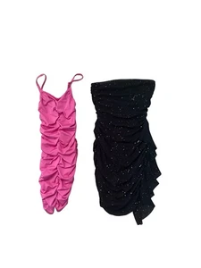 Pink and Black Bodycam tween girl party Dresses size small youth 10-12 Yrs Old - Picture 1 of 3