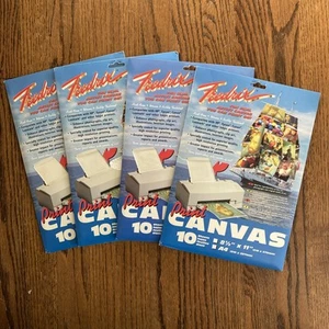 Lot Of 4 Fredrix Print Canvas Inkjet Printing Acid Free 8.5 X 11 (10) Sheets A4 - Afbeelding 1 van 8