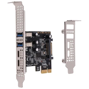 Carte D'Extension PCI 4 Ports (Type-C+A) Carte D'Extension USB 3.2 Hub Haut1776 - Imagen 1 de 7