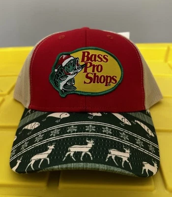 Raro Bass Pro Shops Navidad Camionero Sombrero Santa Vacaciones Gorra Exterior Foto 1 de 4