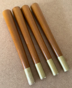 X4 VINTAGE WOODEN TABLE LEGS SMALL - Picture 1 of 9