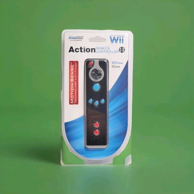 dreamGEAR Action Remote Controller Plus For Nintendo Wii Black Blue Red - Image 1 of 4