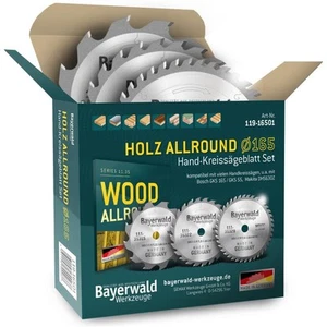 Juego De Sierras De 3 Piezas 165 X 20Mm Con 24, 36, 48 Dientes WZ Para Madera - Imagen 1 de 1