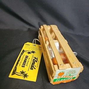 Vintage 1985 Citra Products FLORIDA ORANGES Bubble Gum Crate 5” candy container - Picture 1 of 8