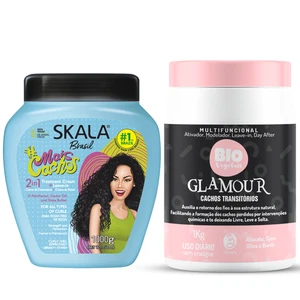 Skala #MaisCachos Cream 35.2oz + Trihair Glamour Curl Activator 1kg(35.2oz) Kit - Picture 1 of 1
